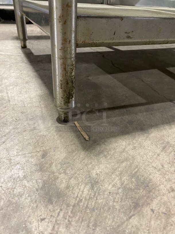 All Stainless Steel Custom Made Heavy Duty Welded Work/Prep Table With Double Under Shelf! - Image 4 of 5