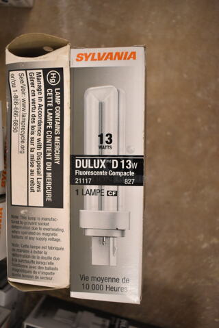 Lot of 10 Sylvania Dulux D 13w Light Bulb. (front room)