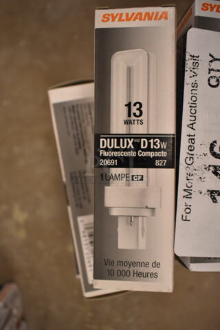 Lot of 11 Sylvania Dulux D 13w Light Bulb. (front room)