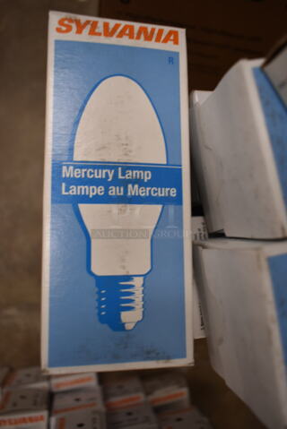 Lot of 15 Various Light Bulbs Including Sylvania Mercury Lamp. (front room)