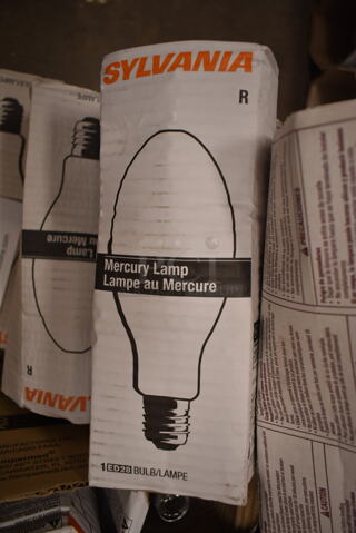 Lot of 10 Various Light Bulbs Including Sylvania Mercury Lamp. (front room)