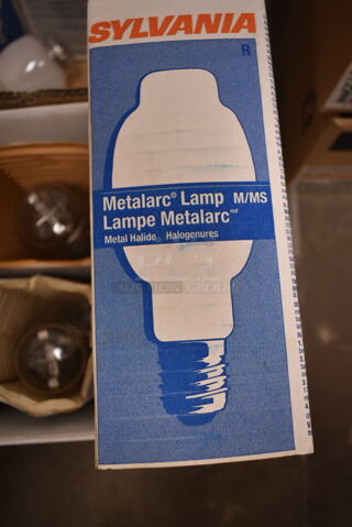 Lot of 8 Various Light Bulbs Including Sylvania Metalarc M/MS. (front room)