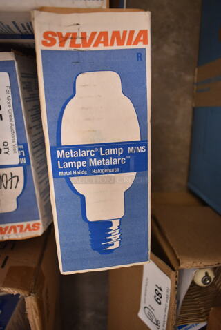 Lot of 8 Various Light Bulbs Including Sylvania Metalarc M/MS. (front room)
