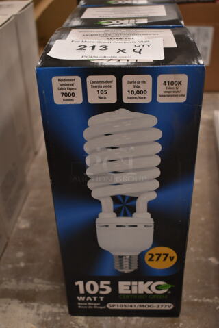 Lot of 4 Eiko 277V 105W Bulbs. (front room)