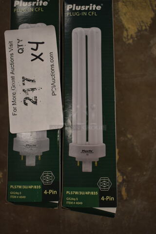 Lot of 4 Plusrite Plug In CFL Bulbs. (front room)
