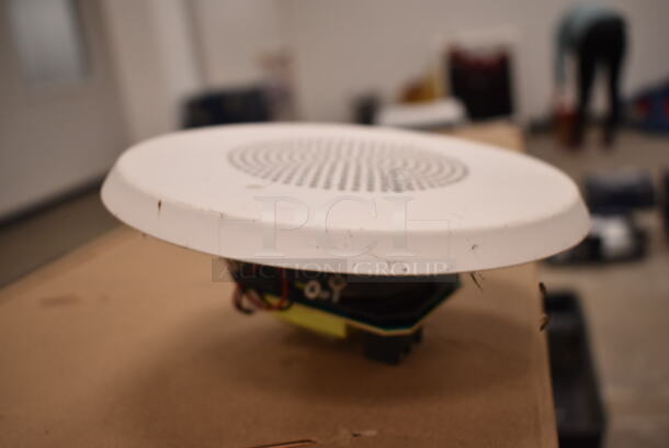 Box of 10 System Sensor SPCWL-BP10 White Round Ceiling Speakers. (front room) - Image 1 of 6