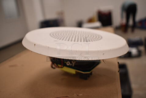 Box of 10 System Sensor SPCWL-BP10 White Round Ceiling Speakers. (front room)