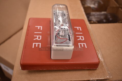 Box of 9 System Sensor SRL-BP10 Wall Strobe. (front room)