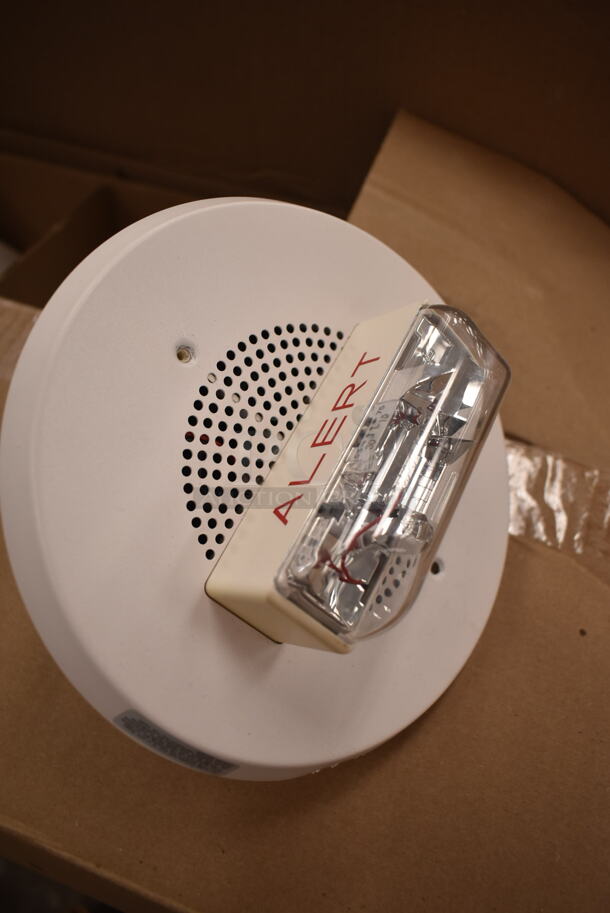 Box of 10 System Sensor SPSCRL-BP10 Ceiling Speaker Strobe. (front room) - Image 1 of 6