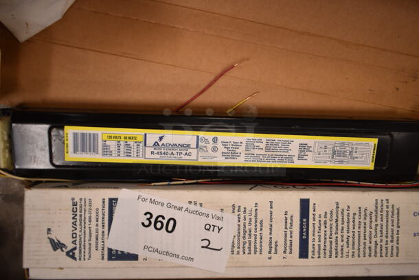 Lot of 2 Advance R4S40ATPAC Ballasts. (front room) - Image 1 of 5