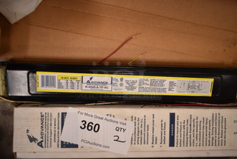 Lot of 2 Advance R4S40ATPAC Ballasts. (front room)