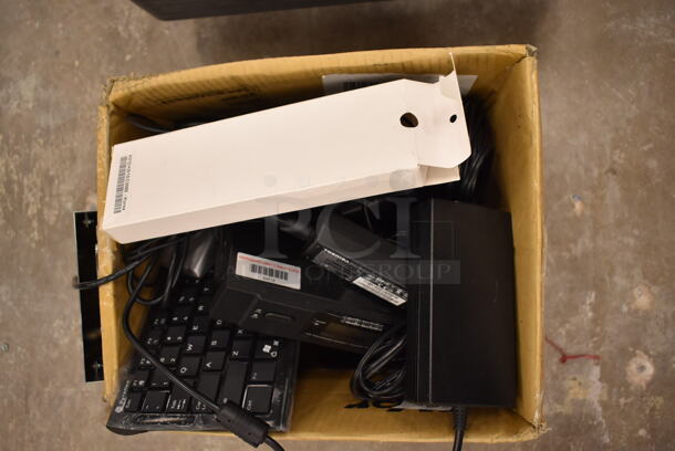 ALL ONE MONEY! Lot of Approximately 12 Items Including Kramer 900XL, Gyration Low Profile Wireless Keyboard and Audio Technica ATW-T310b UHF Transmitter. (front room) - Image 1 of 12
