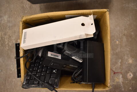 ALL ONE MONEY! Lot of Approximately 12 Items Including Kramer 900XL, Gyration Low Profile Wireless Keyboard and Audio Technica ATW-T310b UHF Transmitter. (front room)
