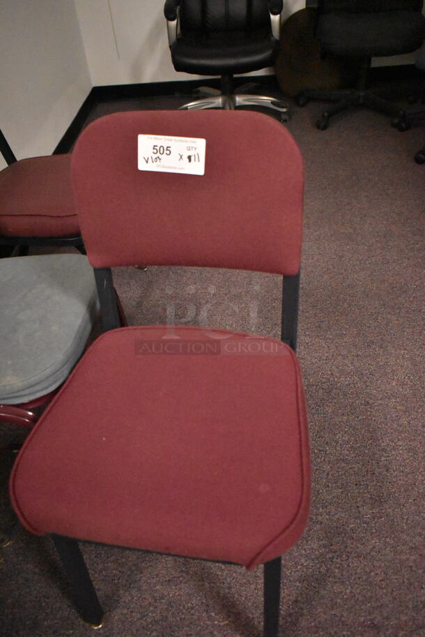 11 Various Chairs Including Maroon and Gray. 11 Times Your Bid! (back room) - Image 6 of 8