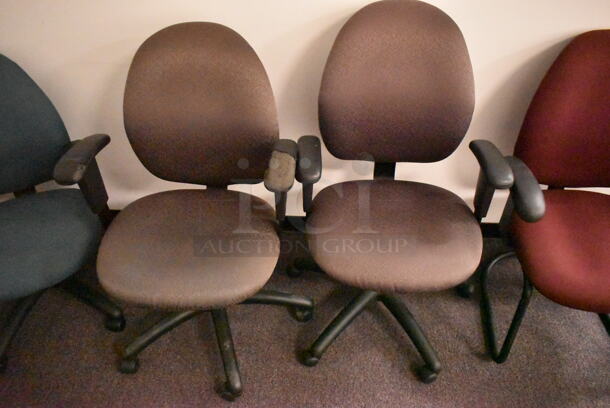 8 Various Chairs Including Maroon, Black. 7 on Casters. 8 Times Your Bid! (back room) - Image 4 of 6