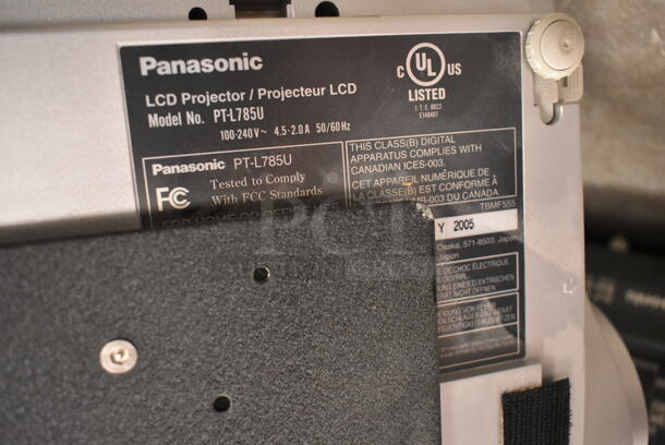 Panasonic PT-L785U LCD Projector. 100-240 Volts, 1 Phase. (front room) - Image 5 of 5