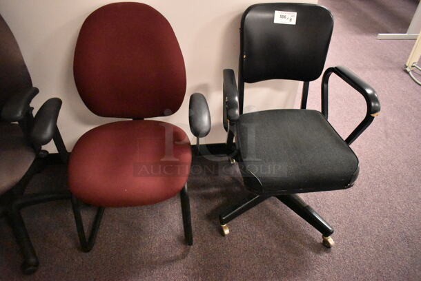 8 Various Chairs Including Maroon, Black. 7 on Casters. 8 Times Your Bid! (back room) - Image 6 of 6