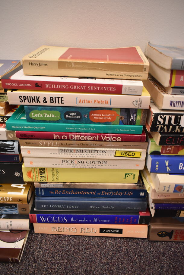 ALL ONE MONEY! Lot of 82 Various Books Including Lord of the Flies, Best American Short Stories, Larpers and Shroomers, History of Philosophy. BUYER MUST REMOVE: Bring Tools and Manpower Needed To Remove This Item. (back room) - Image 3 of 7