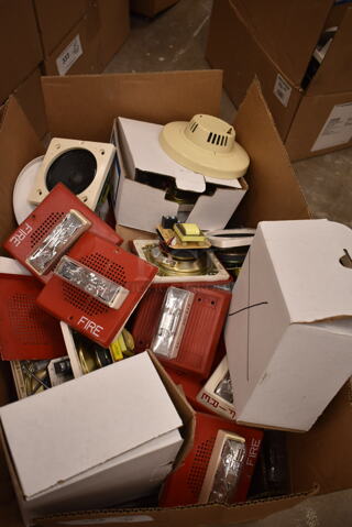 ALL ONE MONEY! Lot of Approximately 25 Pieces to Fire Alarms / Strobes. (front room)