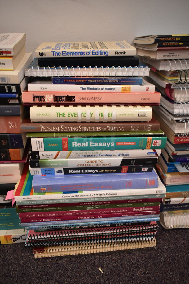 ALL ONE MONEY! Lot of 205 Various Books Including American Literature, Science and Philosophy in the West, Twentieth Century Writing, Copyright Handbook. BUYER MUST REMOVE: Bring Tools and Manpower Needed To Remove This Item. (back room) - Image 3 of 8