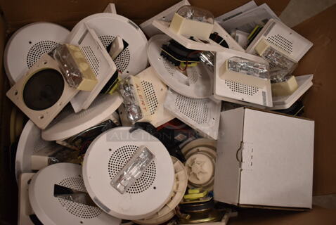 ALL ONE MONEY! Lot of Approximately 50 Pieces to Fire Alarms / Strobes / Speakers. (front room)