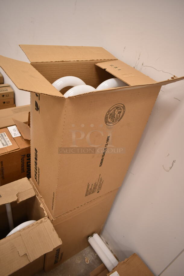 2 Boxes of BRAND NEW! Sylvania FB408CWX/6 U Shaped Fluorescent Light Bulbs. 2 Times Your Bid! (front room) - Image 1 of 3
