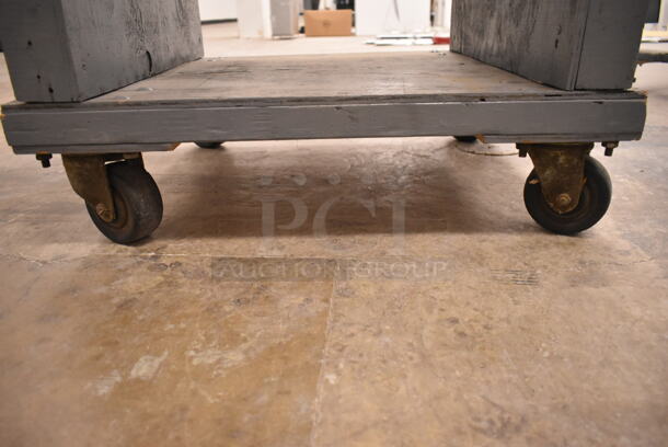 Hitachi C12LCH Countertop Saw on Wooden Stand w/ Commercial Casters. (back room) - Image 8 of 12