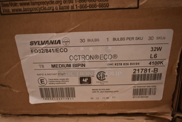 3 Boxes of Fluorescent Tube Lights; Philips F32T8/TL835 PLUS, Sylvania FO32/841/ECO. 3 Times Your Bid! (front room) - Image 4 of 4