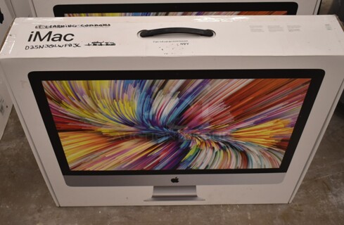 2 Apple A1419 27"  iMac Desktop All In One Computer w/ Keyboard. 100-240 Volts, 1 Phase. 2 Times Your Bid! (front room)