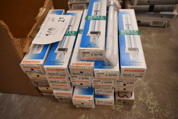 Lot of 27 Sylvania Dulux S 9w Fluorescent Compact Light Bulb. (front room) - Image 2 of 2