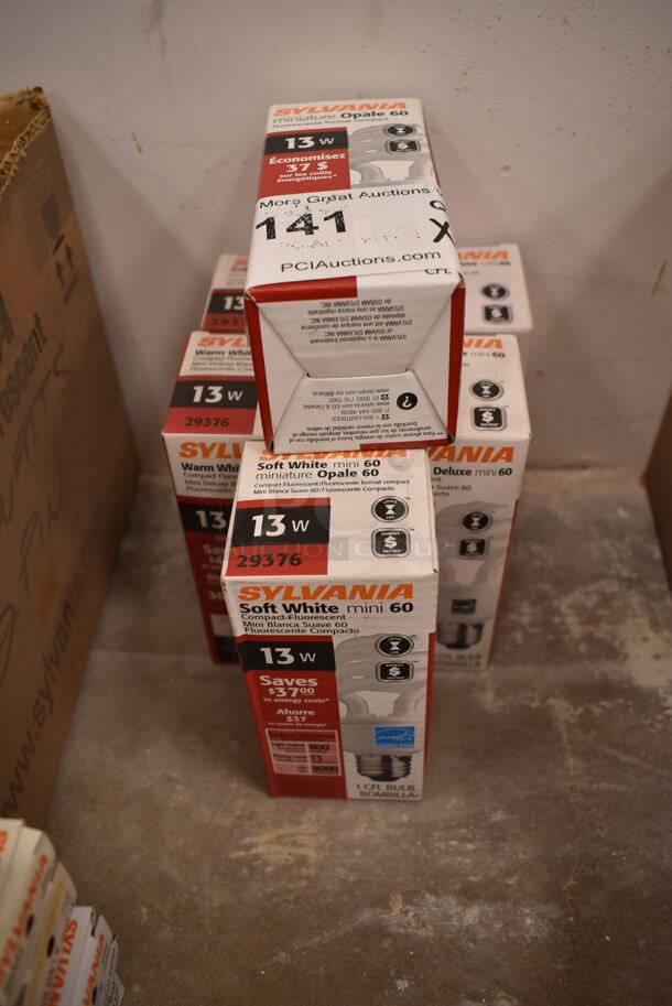 Lot of 6 Sylvania Soft White Mini 60 Light Bulb. (front room) - Image 2 of 2