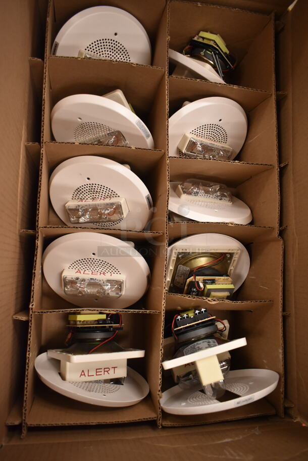 Box of 10 System Sensor SPSCRL-BP10 Ceiling Speaker Strobe. (front room) - Image 2 of 6