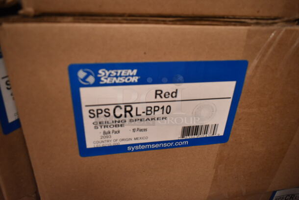 Box of 10 System Sensor SPSCRL-BP10 Ceiling Speaker Strobe. (front room) - Image 6 of 6