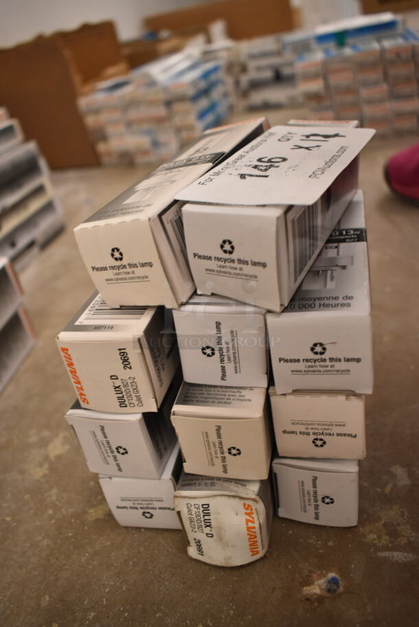 Lot of 11 Sylvania Dulux D 13w Light Bulb. (front room) - Image 2 of 2
