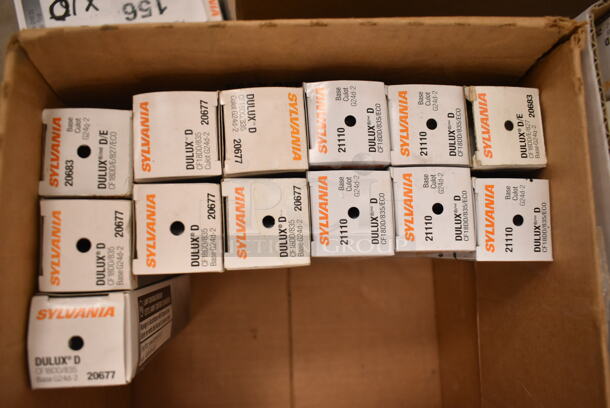 Lot of 15 Sylvania Dulux Light Bulb Including D, D/E. (front room) - Image 1 of 2