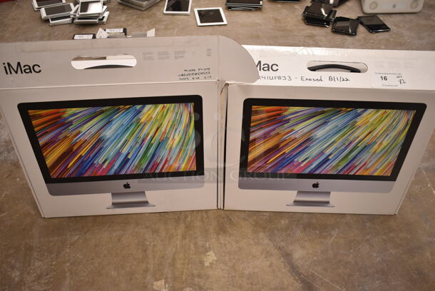 2 Apple A1418 21.5"  iMac Desktop All In One Computer w/ Keyboard. 100-240 Volts, 1 Phase. 2 Times Your Bid! (front room) - Image 2 of 9