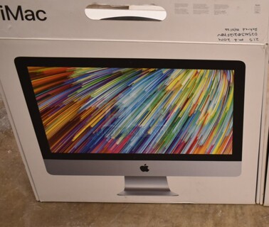 2 Apple A1418 21.5"  iMac Desktop All In One Computer w/ Keyboard. 100-240 Volts, 1 Phase. 2 Times Your Bid! (front room)