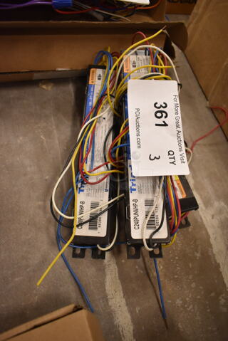 Lot of 3 Triad C240PUNVHP-B Ballasts. (front room)