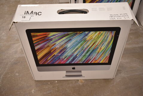 Apple A1418 21.5"  iMac Desktop All In One Computer w/ Keyboard. 100-240 Volts, 1 Phase. (front room)