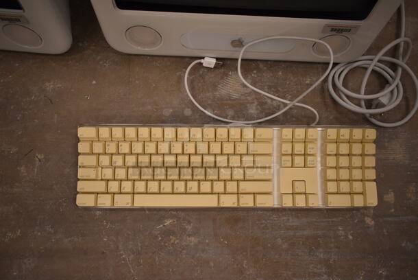 2 Apple eMac PowerMac PowerPC G4 Model A1002 (white) EMC 1955 W/ Keyboard. 100-120 Volts, 1 Phase. 2 Times Your Bid! (front room) - Image 3 of 10