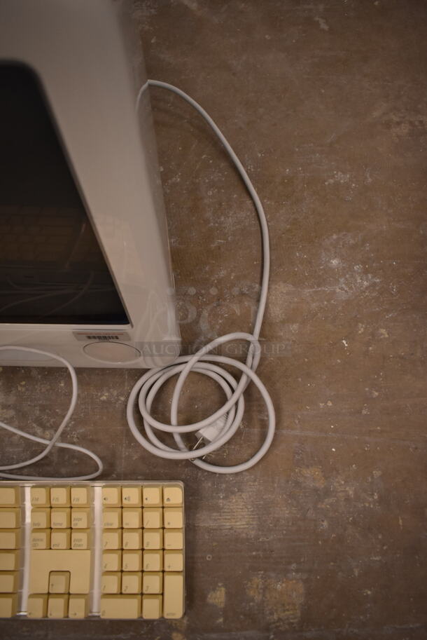 2 Apple eMac PowerMac PowerPC G4 Model A1002 (white) EMC 1955 W/ Keyboard. 100-120 Volts, 1 Phase. 2 Times Your Bid! (front room) - Image 4 of 10