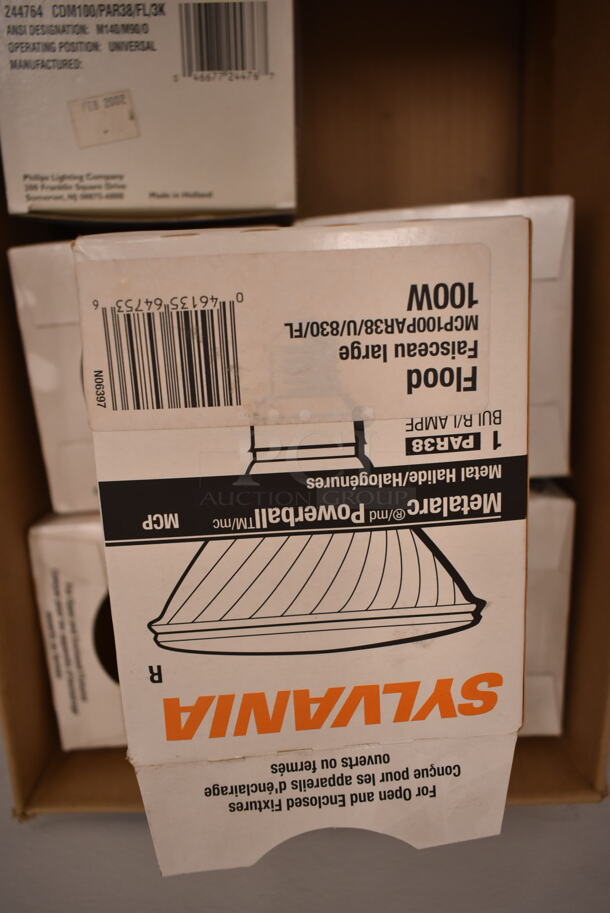 Lot of 6 Various Flood Light Bulbs Including Sylvania and Philips. (front room) - Image 2 of 2