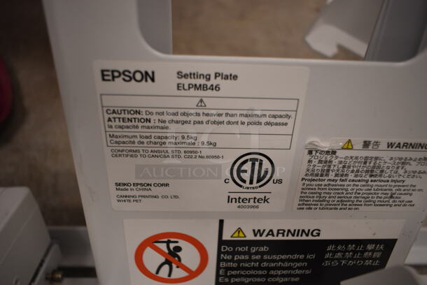 Epson BrightLink 697Ui Projector and Mounting Bracket. (front room) - Image 7 of 7