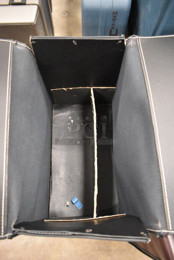 2 Brown Cases w/ Contents Including Various Lenses, Panasonic Video AC Adapter and Panasonic PV-L454D Recorder. 2 Times Your Bid! (front room) - Image 2 of 10
