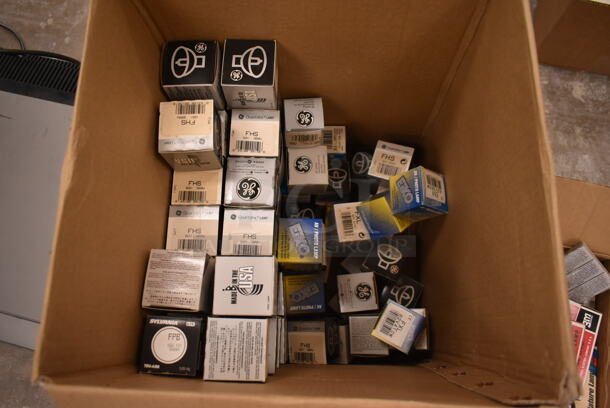 Lot of 10 Various Projector Bulbs Including GE and Eiko. (front room) - Image 1 of 4