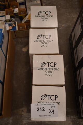 Lot of 4 TCP 28968H27750K 277V Bulbs . (front room)