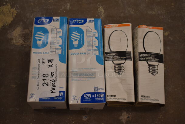 Lot of 4 Bulbs; TCP 42w and Sylvania Lumalux. (front room) - Image 1 of 3