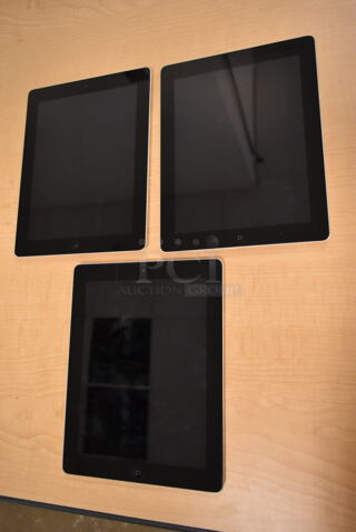 3 Apple iPads; Two A1395 16 GB, One 1458. 3 Times Your Bid! (front room)