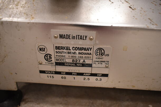 Berkel 827 A Metal Commercial Countertop Meat Slicer. 115 Volts, 1 Phase. (front room) - Image 5 of 5