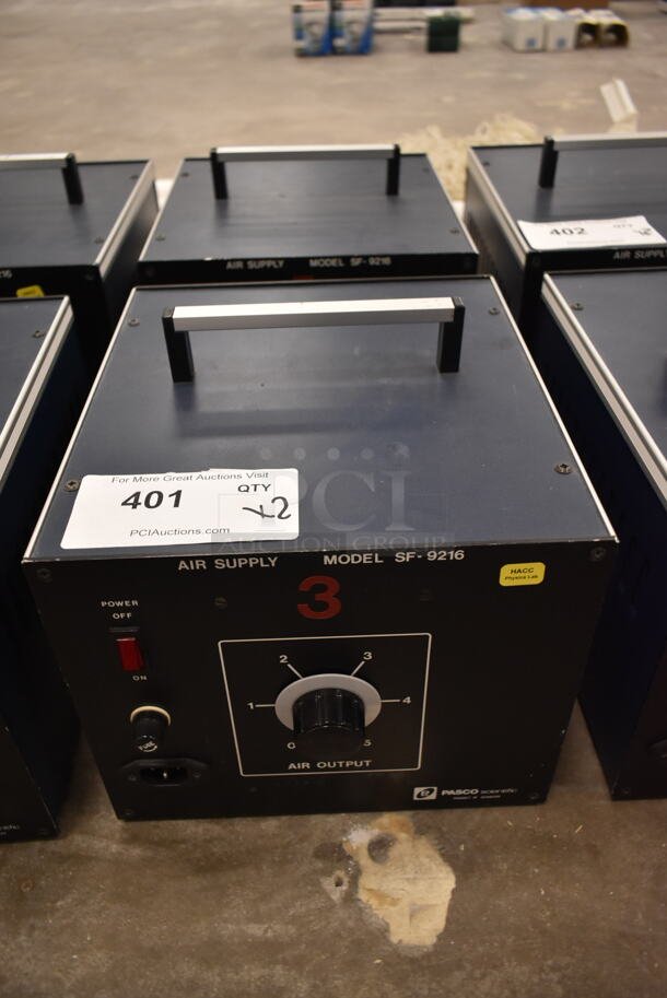 2 Pasco Scientific SF-9216 Metal Air Supply. 2 Times Your Bid! (front room) - Image 1 of 4